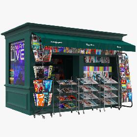 3D News Stand Kiosk Booth model